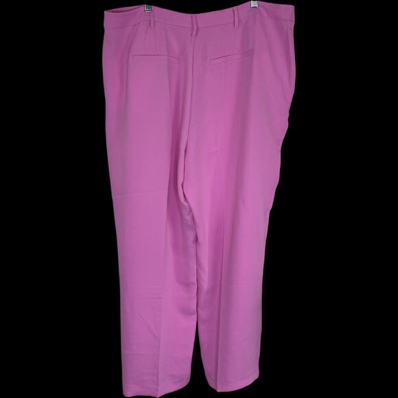 Candace Cameron Bure Petite Darted Full Straight Leg Pant Neon Pink 20P NWOT - Picture 3 of 14